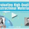 Evaluating High-Quality Instructional Materials - A Webinar for School Leaders